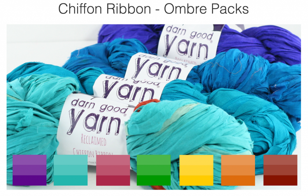 Ombre Recycled Silk Yarn  Recycled Ombre Yarn – Darn Good Yarn