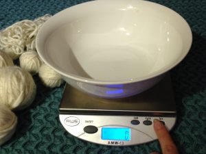 Empty bowl on a digital scale