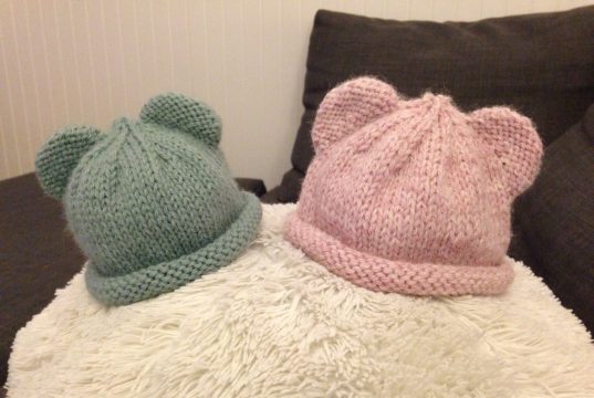 Baby bear hat in 2 sizes and colors