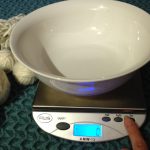 Empty bowl on a digital scale