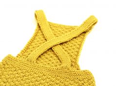 Yellow box stitch baby romper
