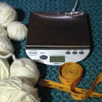 Digital scale, measuring tape and mystery yarn